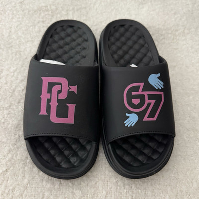 Perfect Game  6-7  iSlides Black Sandals US size 6