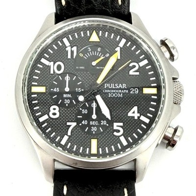 Pulsar VD50-X019 Chronograph Uhr - schwarzes Zifferblatt - 100m - 44mm