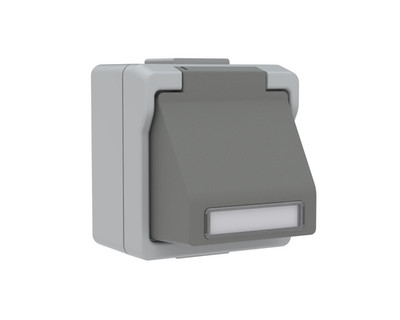 Datendose auf Putz, 2-fach, mit Keystone, IP44, Netzwerkdose, CAT 6a, 93DDKLUAE8