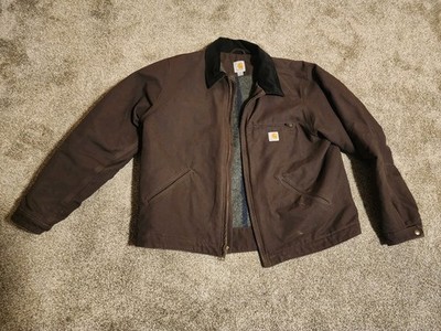 Carhartt 103828-DKB Brown Detroit Jacket - Mens SIZE XL Dark