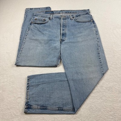VTG 90s Levis 501 Jeans Men s W38 (fits 36X28) Faded Blue Button Fly Made In USA