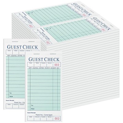 60 Pack Guest Check Books, Server Note Pads for Restaurants