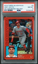 2019 Topps Silver Pack 1984 Chrome #8 Joey Votto '84 Promo RED REFRACTOR /5 SSP