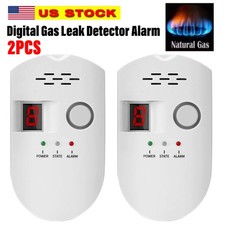 Digital Gas Leak Detector Alarm Sensor Propane Butane Methane Natural Catch 2X