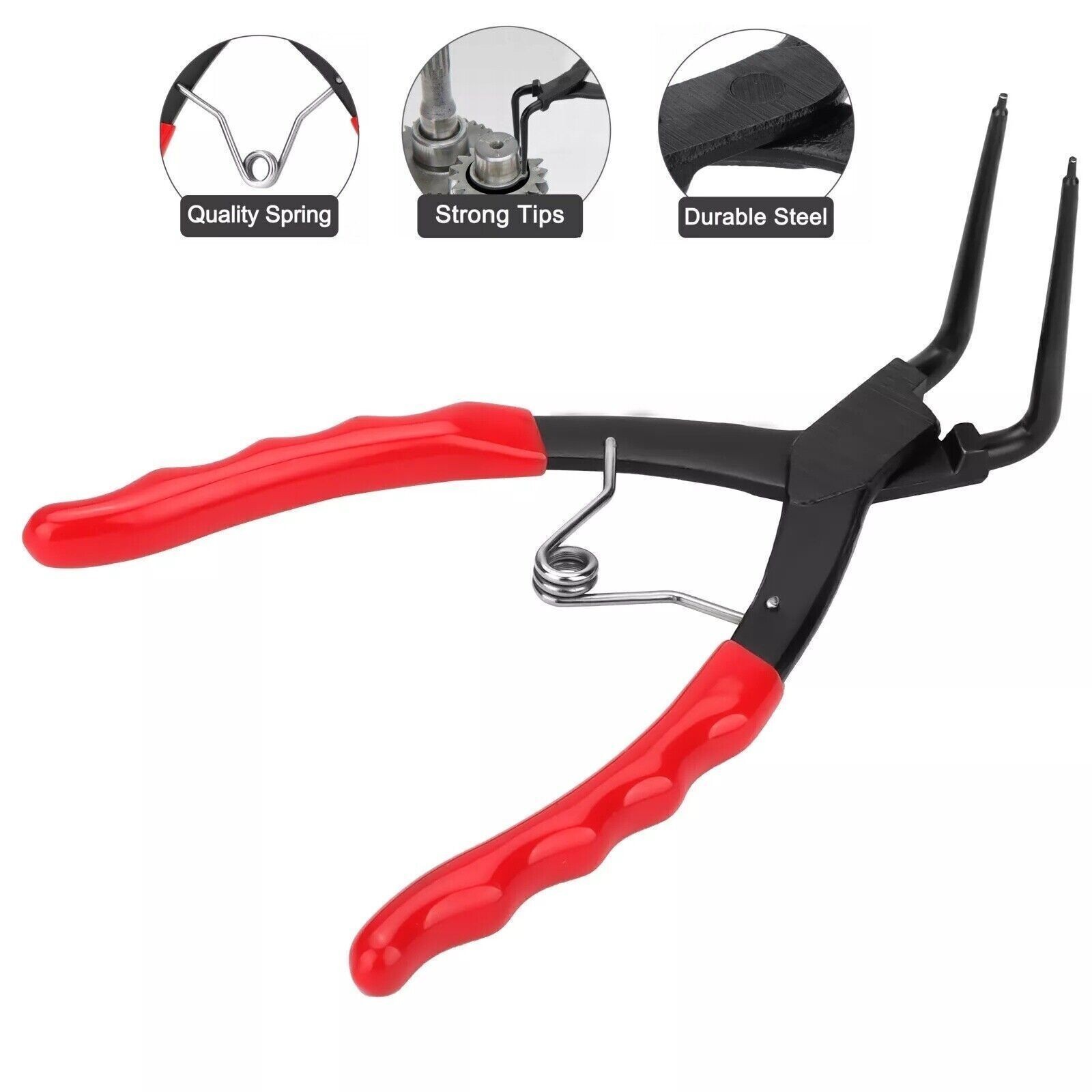 Car Internal Master Cylinder Snap Ring Pliers Circlip Pliers 90 ° Long Nose New