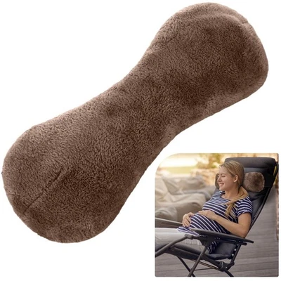 COLINGMILL Neck Pillow Bone Shape Plush Adjustable Strap 1 Pc Recliner Car Travel Airplane