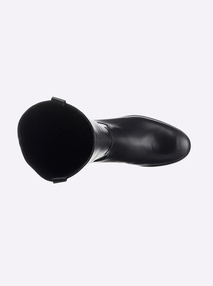 Mode von Heine Damen Schuhe Stiefel Kurzstiefel aus Leder schwarz Gr. 35 NEU - Bild 3 von 4