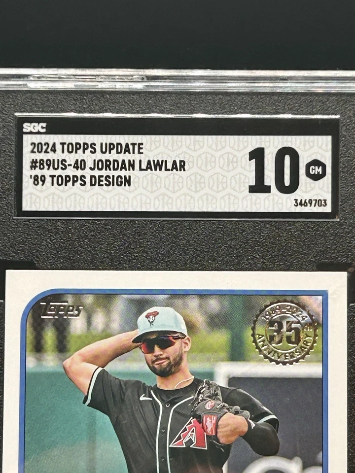 2024 Topps Update - Jordan Lawlar US-40 - 1989 Design (RC) - SGC 10 - Image 2 of 4