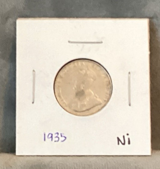 Canada 5c Nickel Coin 1935 Uncertified Collectible Vintage Five Cents