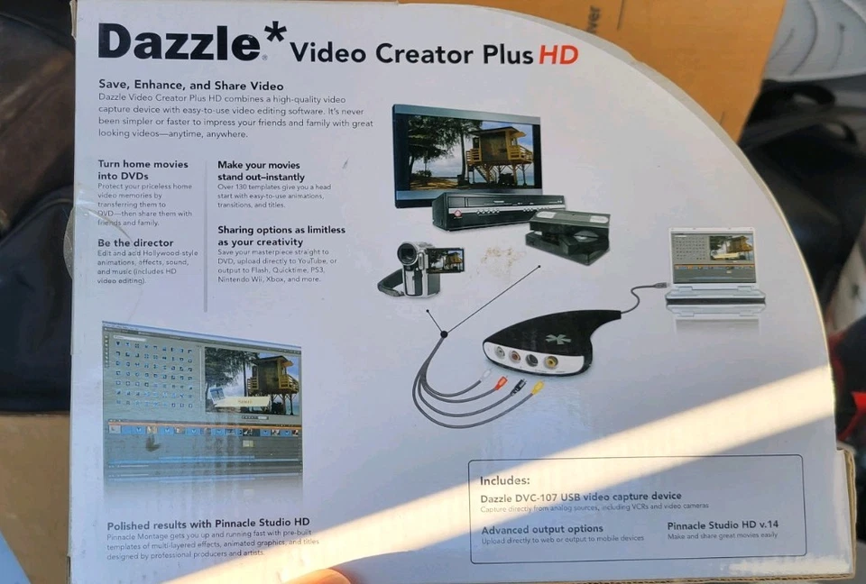 Dazzle Video Creator Plus DVD Converter VHS RCA Pinnacle Software Video Capture - Image 2 of 2
