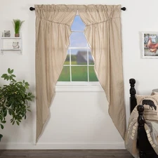 Sawyer Mill Farmhouse Charcoal Ticking Stripe Prairie Panel 84x36x18" VHC Brands