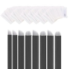50pcs 0.18mm Microblading Needles Eyebrow Tattoo SemiPermanent Needle Blade