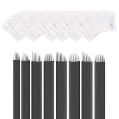 50pcs 0.18mm Microblading Needles Eyebrow Tattoo SemiPermanent Needle Blade