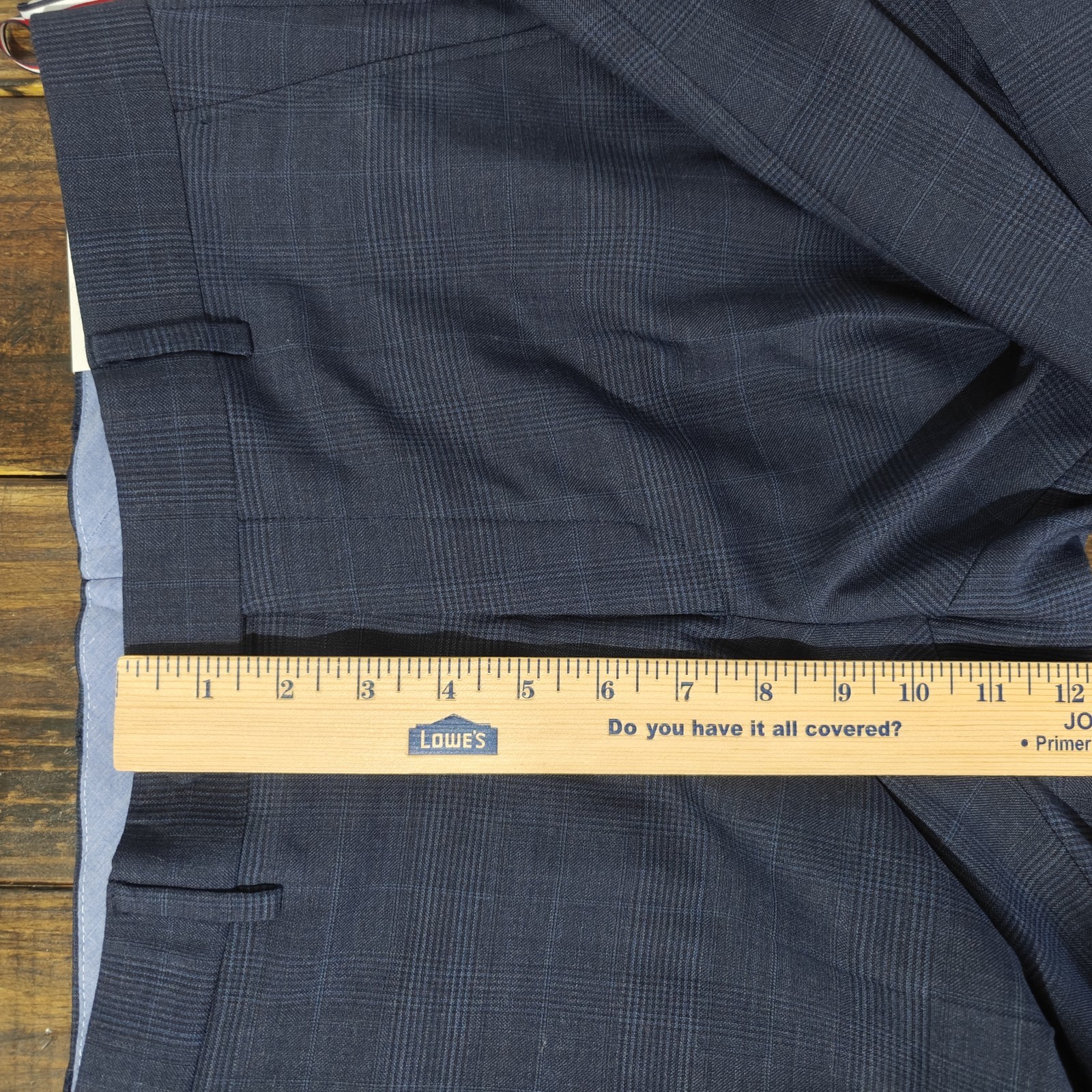 Tommy Hilfiger Men's Dress Pant Trousers RYLAND Blue Plaid Wool Blend 31x32 NEW thumbnail 4