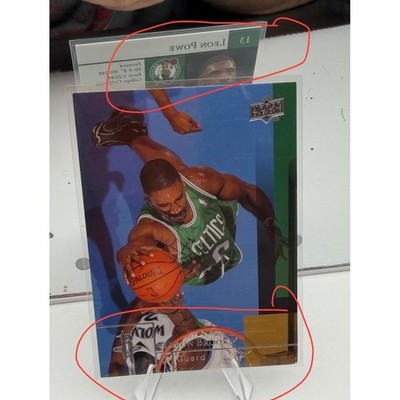 2009-10 Upper Deck Leon Powe #13 Aaron Brooks Rare Printing Error Card NBA NM