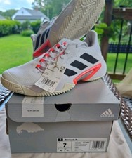 Adidas Barricade - White/Orange Men's Tennis/Casual Shoes Size 7 NWT