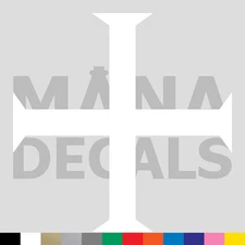 Knights Templar Cross Vinyl Die Cut Decal Sticker - Masonic Freemason Christian