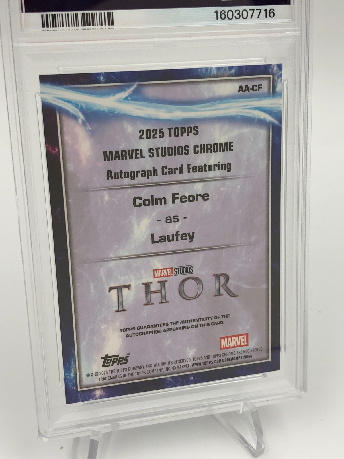 COLM FEORE AUTO card 2025 MARVEL STUDIOS as LAUFEY THOR Movie MCU PSA MINT 9 view 5