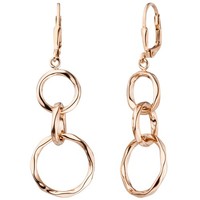 "Jobo \"48307\" OhrhäNger 925 Sterling Silber Rotgold Vergoldet Ohrringe Boutons S"