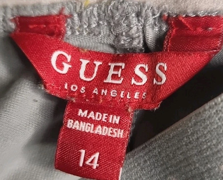 Leggings de compresión oficiales Guess Bramd para niña gris con logotipo talla 14 pequeños Foto 3 de 4