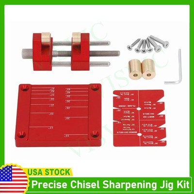 Precise Chisel Sharpening Jig Kit Honing Guide System for Woodworking Chisels US