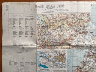 BAOR ROAD MAP 1982. Original British Army of the Rhine Map (138x100cm)