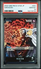 2022 ONE PIECE JAPANESE STARTER DECK ST06-THE NAVY #001 SAKAZUKI BANDAI PSA10