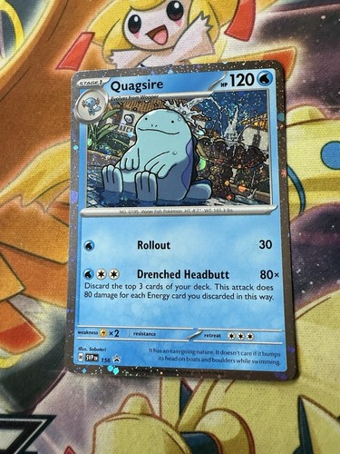 Quagsire Pokemon Scarlet & Violet SVP 156 Kosmos Black Star Promo NM 3x Swirls