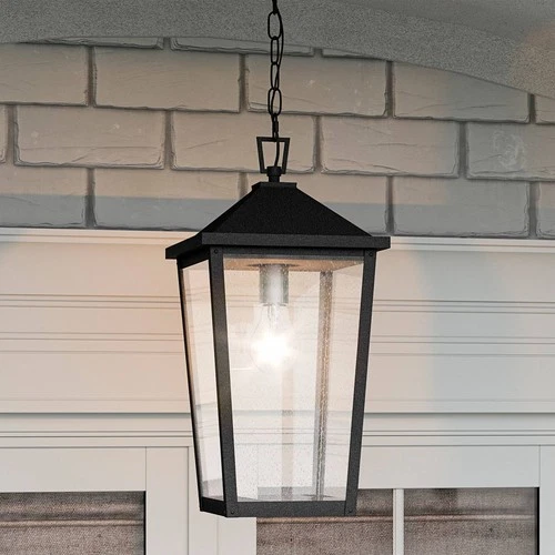Quoizel Stoneleigh 18 3/4" High Mottled Black Outdoor Hanging Light - Picture 1 of 5