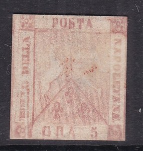 TWO SICILIES ^^1858  RARER  Sc#4a mint NG  IMPERF  CLASSIC  $900.@xx xdco3743sic