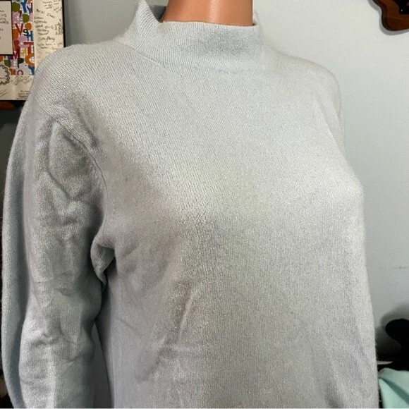 Suéter Christopher Fischer Diseñador Simulado Cuello Alto Cachemira Súper Suave Grande Foto 2 de 4