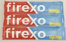4 Pack Firexo Cooking Pan Fire Extinguisher Sachets - Fire Blanket Alternative
