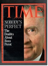 Ross Perot Nobody's Perfect Time 1992 Solo Cover 1 Original Page