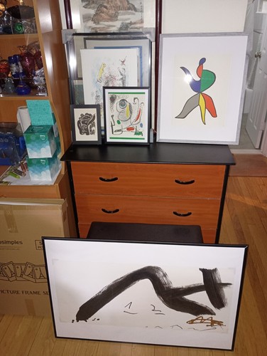 VINTAGE LARGE Antoni Tapies Framed, ORIGINAL trifold lithograph 1982 - Picture 7 of 13