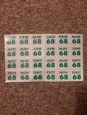 2, 1968 Connecticut License Plates.  YOM Expiration Stickers.$12. PER PAIR.