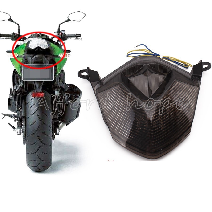 Integrated LED Rear Somke Lens Turn Signal+Brake Tail Tight For