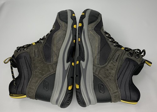 Botas Sketchers Trego Pacifico Cuero Senderismo Gris Impermeables Gorpcore Talla 8 - Imagen 10 de 12
