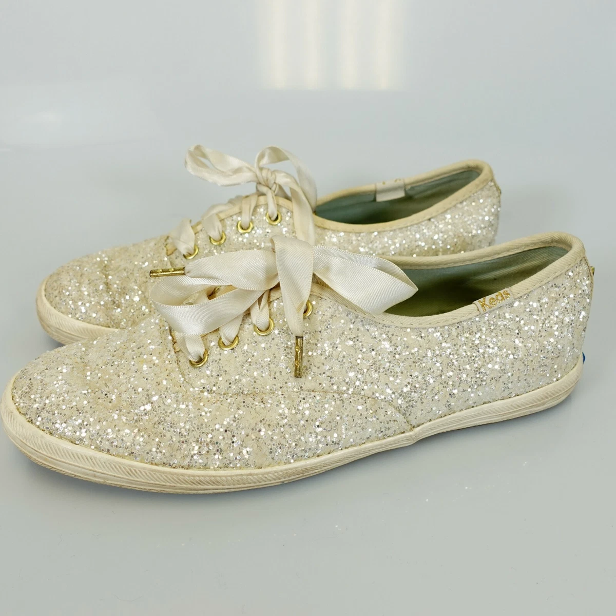 Kate spade cheap cream glitter keds