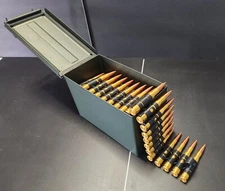 50 Caliber Ammo Box with 40 Round Belt Movie Prop 1:1 Scale Replica Rare