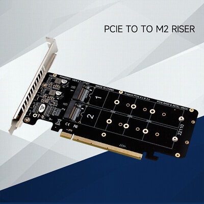 für NVME M.2 MKey SSD 2U PCI-E PCIE zu M2 Riser Erweiterungskarte 4-Bay RAID PCI