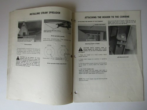 1981 IH International 1482 combine set up instruction manual - Picture 4 of 8