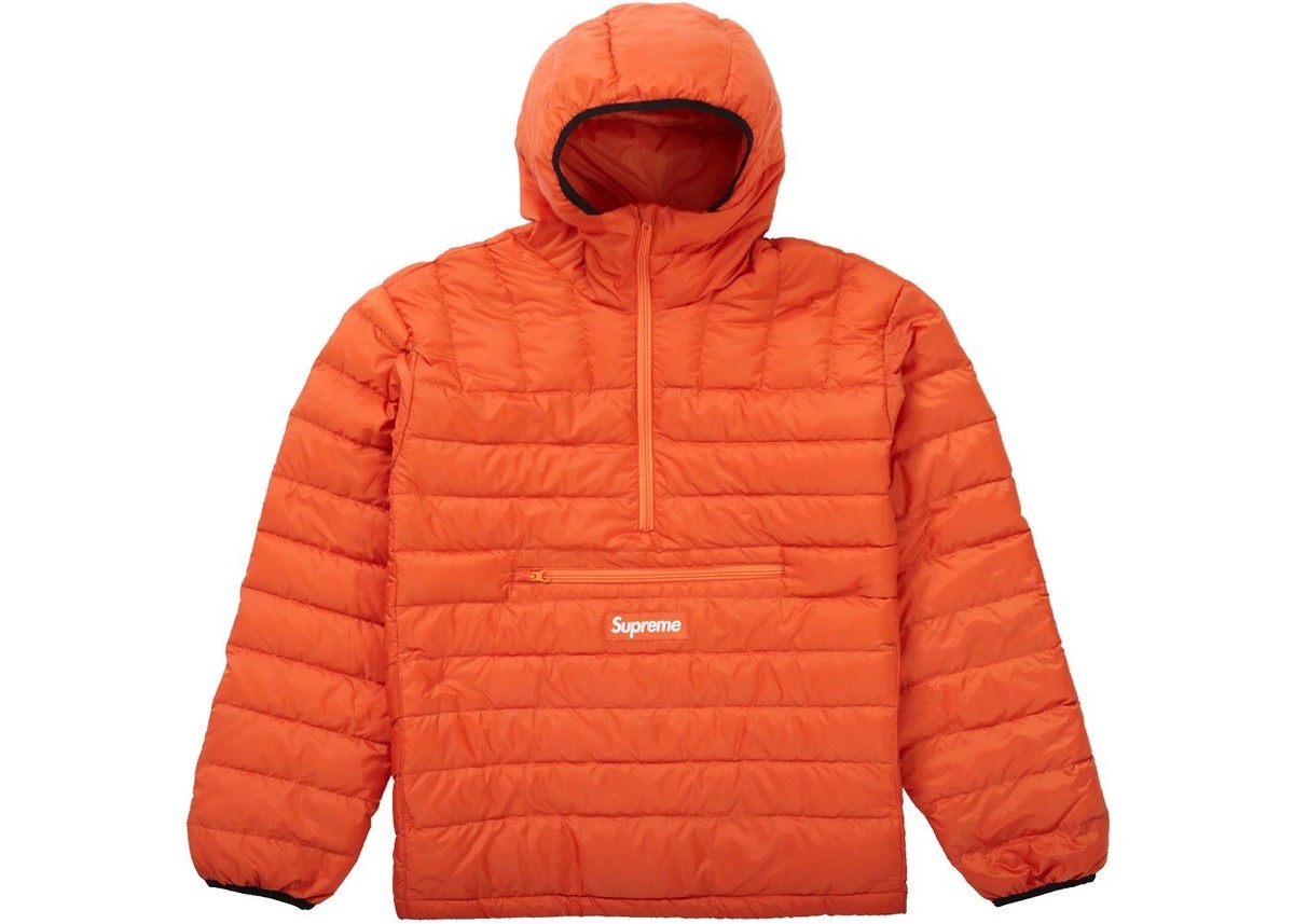 Supreme FW21 Orange Jacket Micro down half zip hooded Supreme FW21 Orange Jacket Micro down half zip hooded