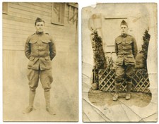 WWI ERA SOLDIERS, PHOTO POST CARDS. TWO SET.