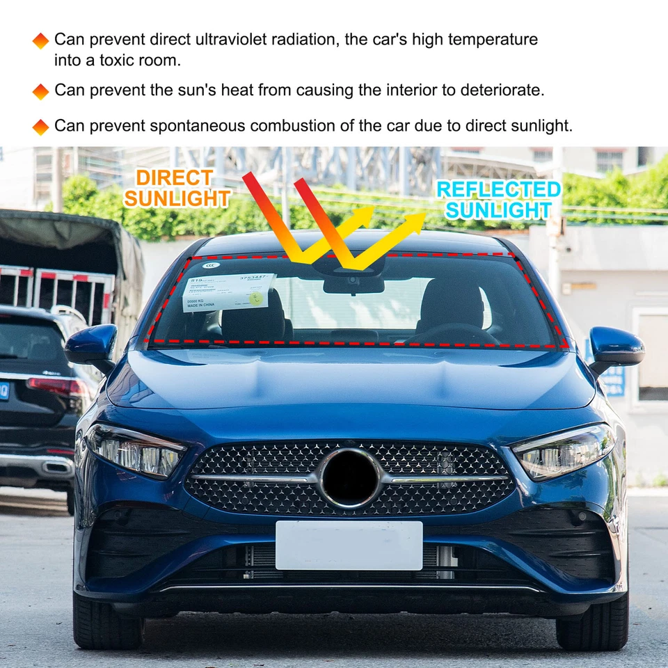 Parabrisas delantero parasol bloque UV para Mercedes-Benz clase A A200 2023 Foto 3 de 4