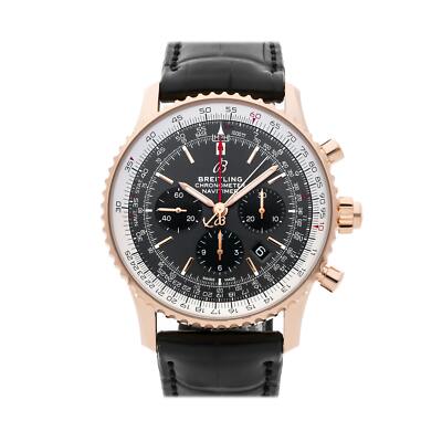 Breitling Navitimer Rattrapante Chrono Rose Gold Auto 45mm Uhr  RB0311E61F1P1