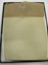 1 PR VINTAGE PHOENIX RT FLAT KNIT SHEER SHINY NYLON STOCKINGS 11 M SPARKLE GOLD