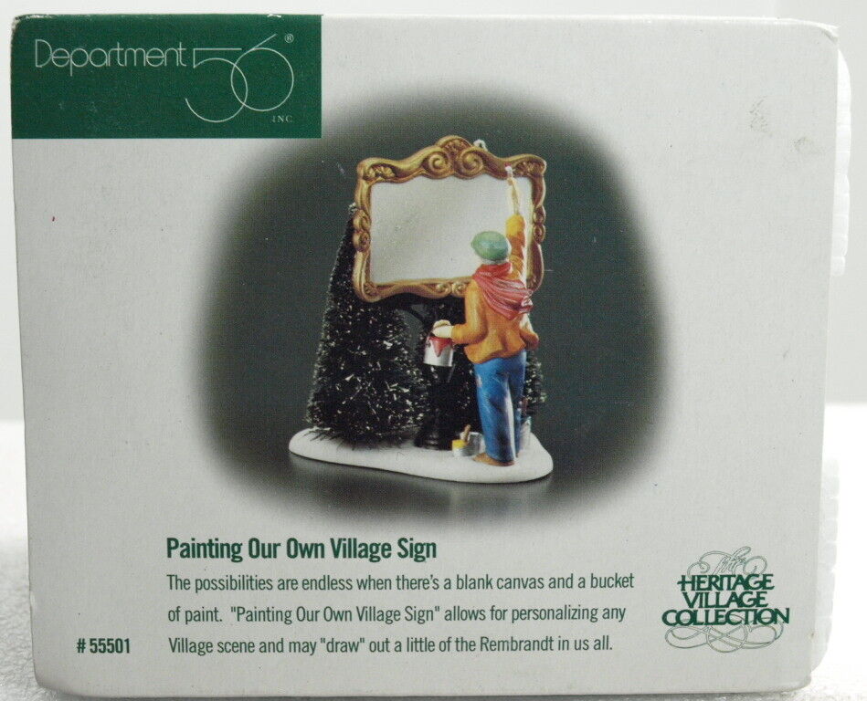 Department 56 Heritage Village Collection Painting Our Own Village Sign