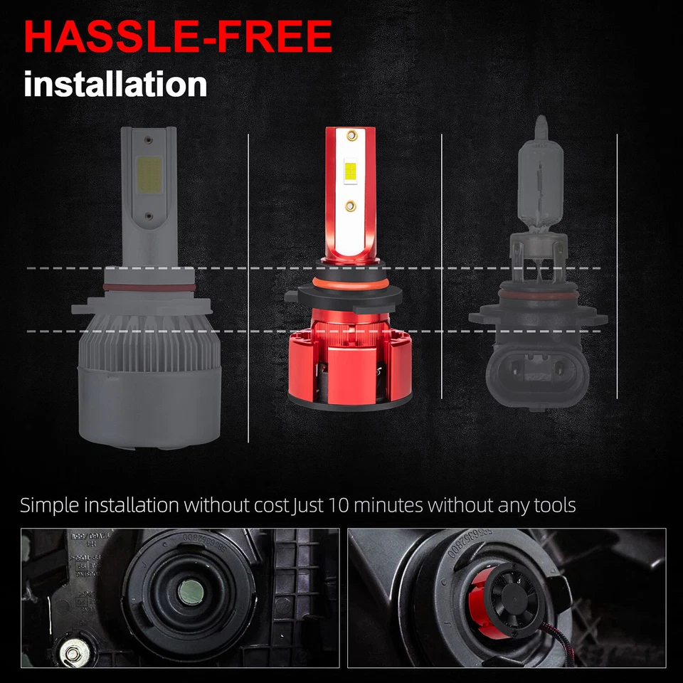 9005 Faro LED + H11 Bombilla Antiniebla Blanco Kit Combo Para Acura RL 2005-2012 Foto 4 de 4