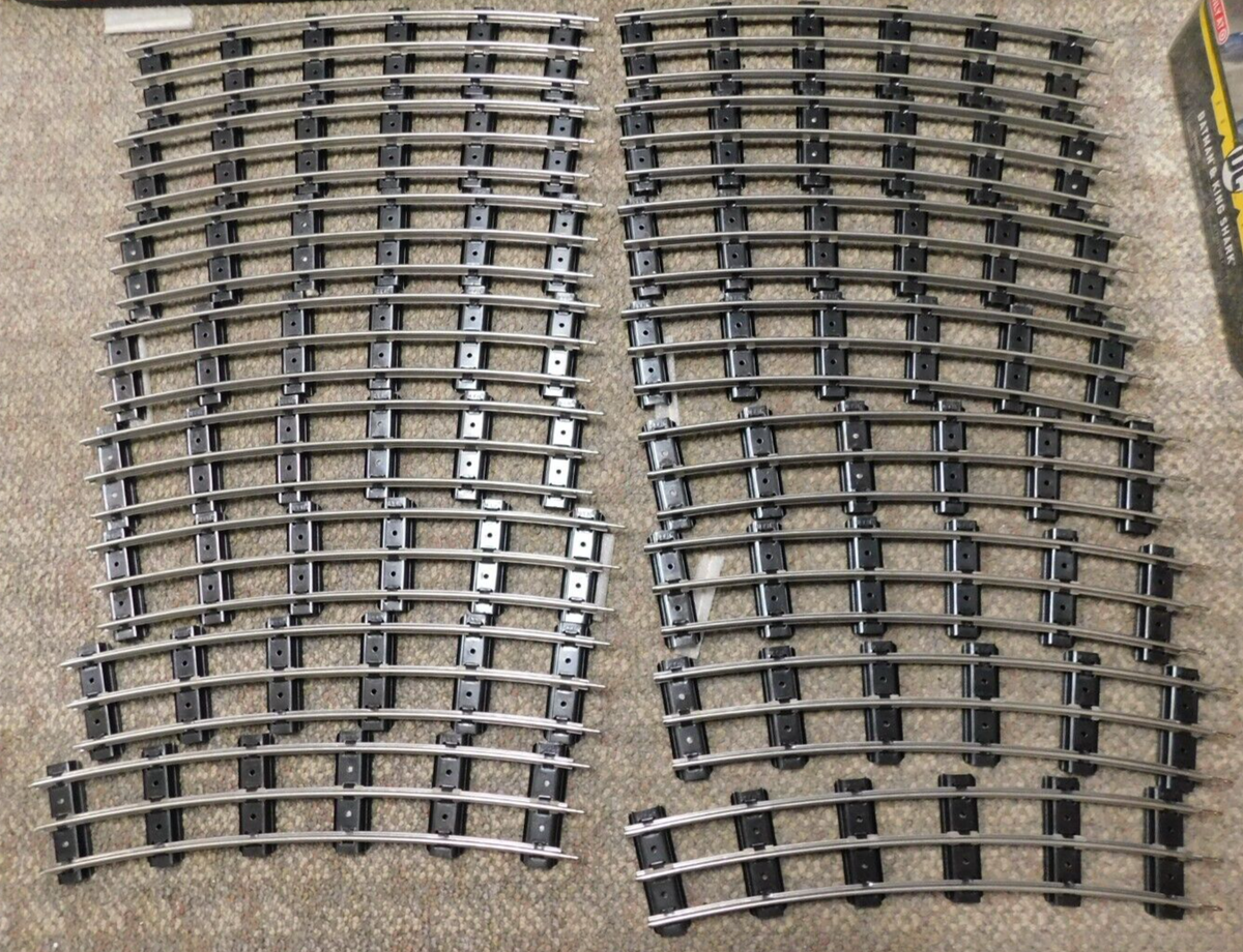 MTH Lionel 072 Curve Standard Gauge Tubular Track Sections 3 Rail  display picture 1