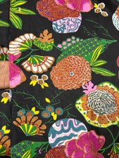 3 Yards Fabric Indian Blue Floral Hand Block Print Cotton Fabric Sewing Fabrics
